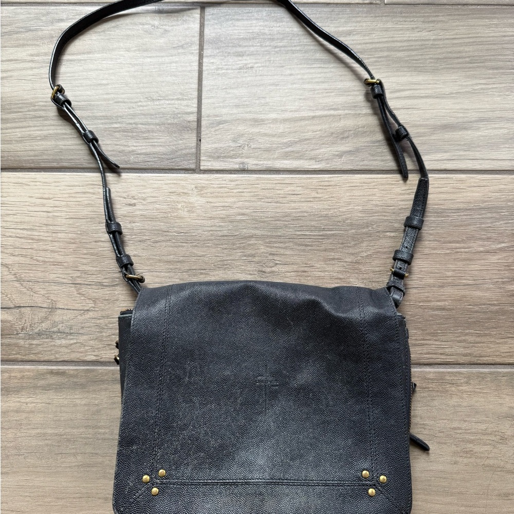 Jerome Dreyfuss Paris Elegant Black Leather Shoulder Bag